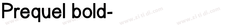 Prequel bold字体转换